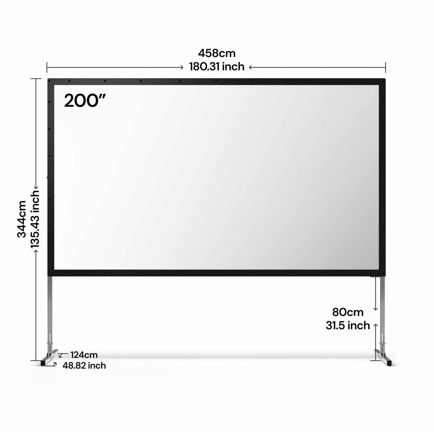 AWOL Valerion Outdoor Camping Portable Folding Matte White Screen (EU€)