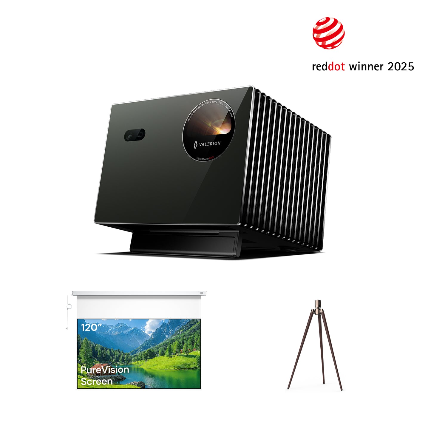AWOL Valerion Pro 2 +PureVision Anti-Speckle Motorized Matte White Screen+Stand(EU€)