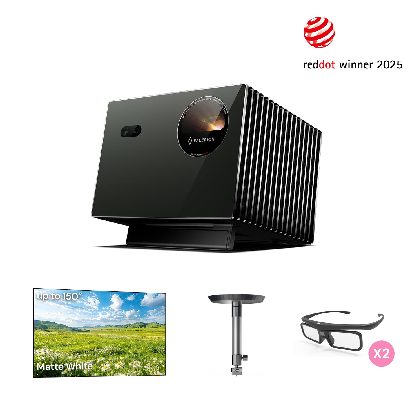 Pro2 +Free White Screen&Ceiling Bracket&3D glasses(€）