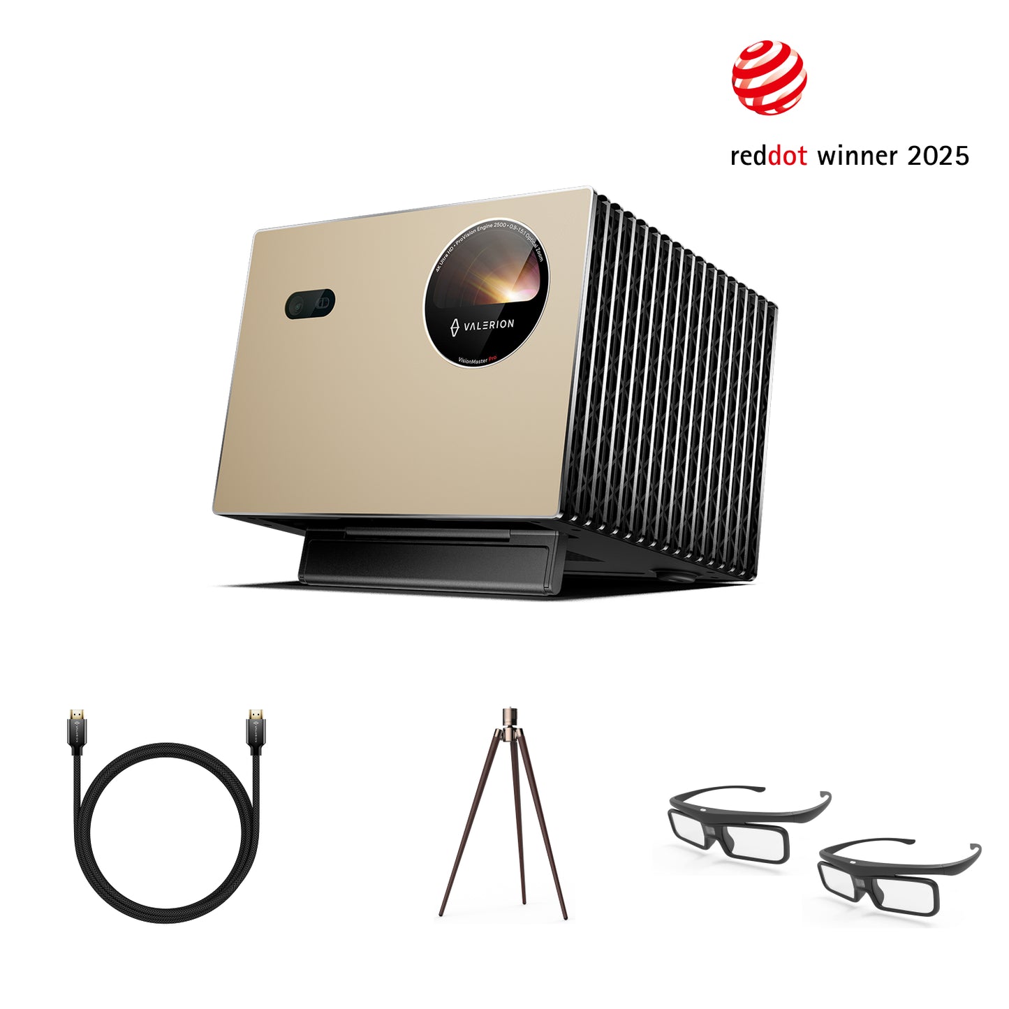 VisionMaster Pro + Stand + 3D Glasses (2 Pack) +HDMI(EU€）